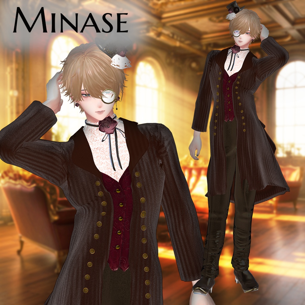 【10アバター対応】🌹ローズスチームパンクドレス&スーツ🌹