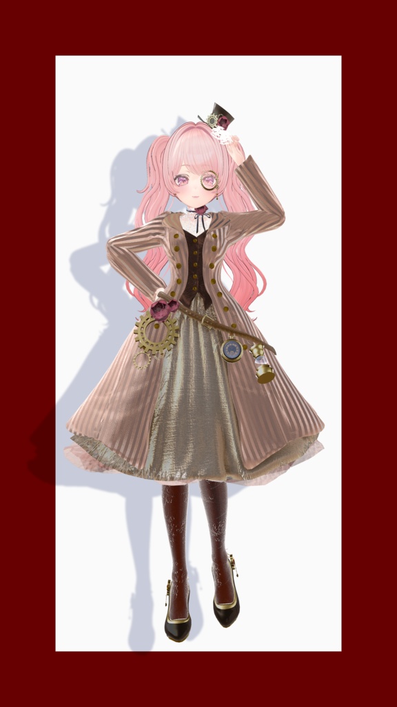 【10アバター対応】🌹ローズスチームパンクドレス&スーツ🌹