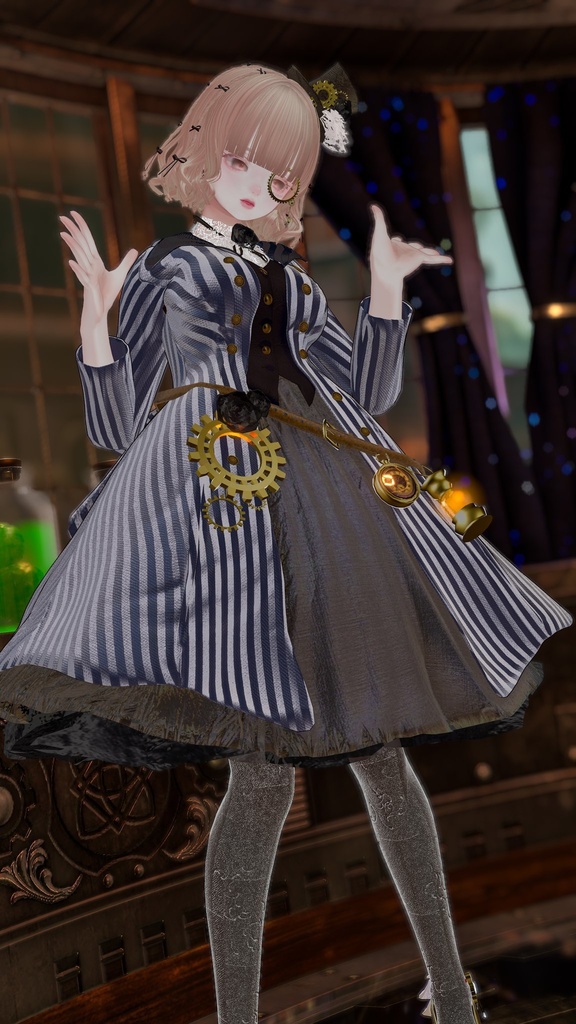 【10アバター対応】🌹ローズスチームパンクドレス&スーツ🌹