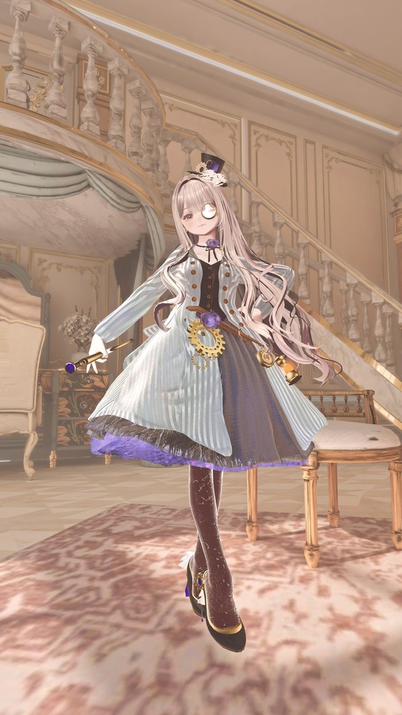 【10アバター対応】🌹ローズスチームパンクドレス&スーツ🌹