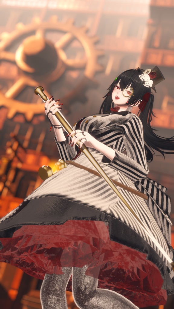 【10アバター対応】🌹ローズスチームパンクドレス&スーツ🌹