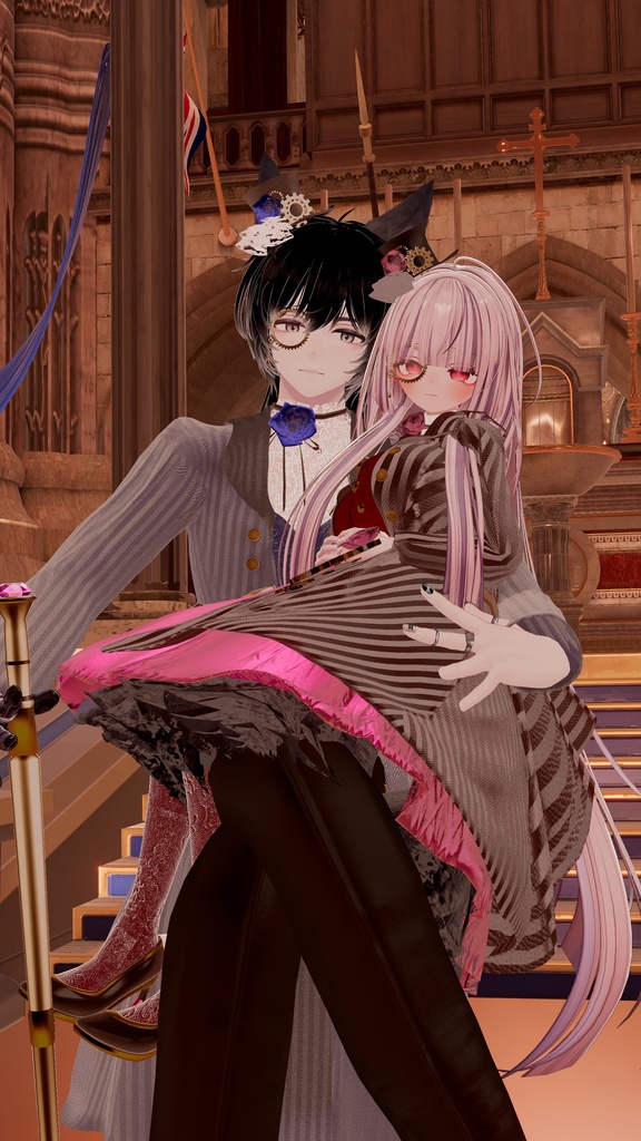 【10アバター対応】🌹ローズスチームパンクドレス&スーツ🌹