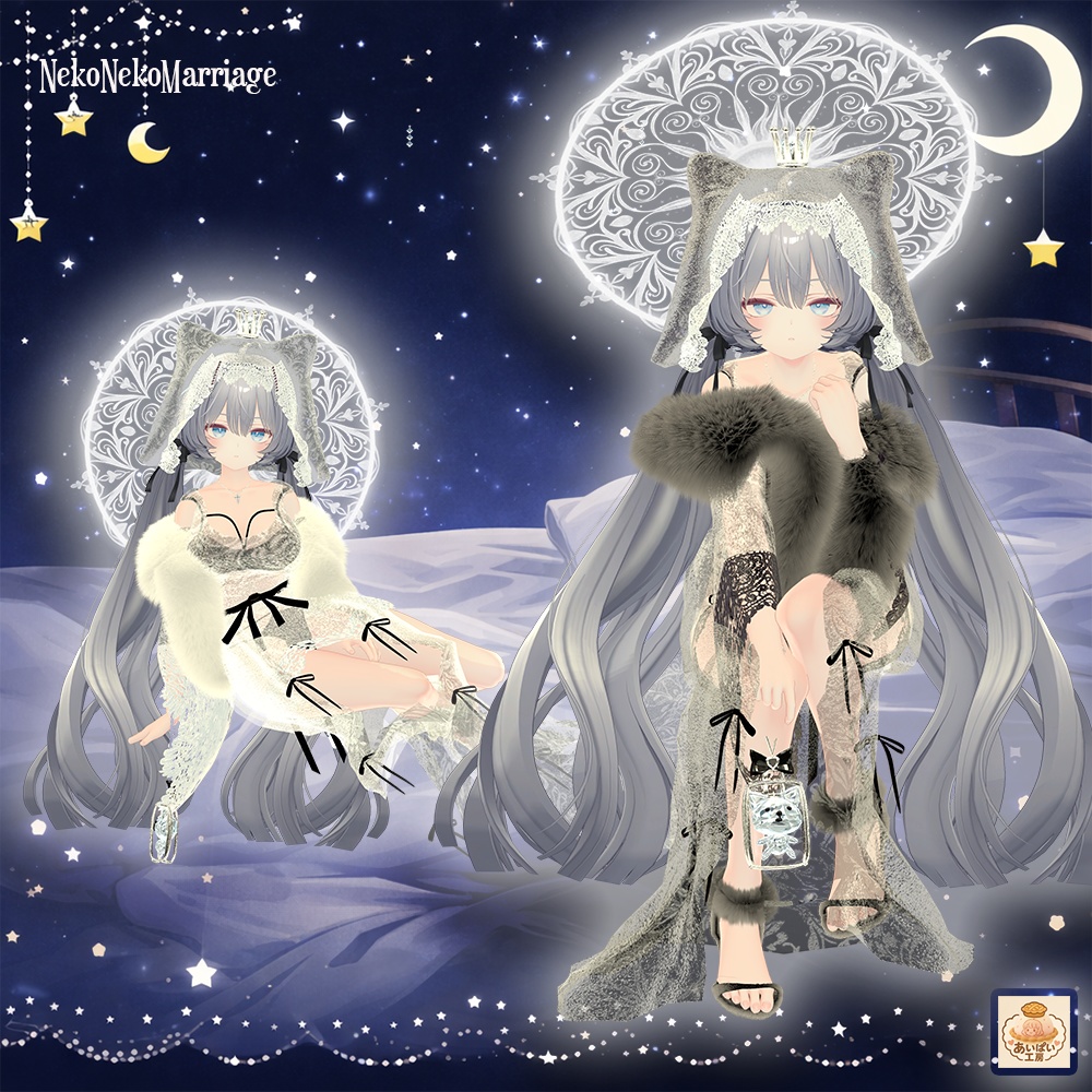 NekoNekoMarriage🐈ねこねこマリアージュ🐈ナイトドレス