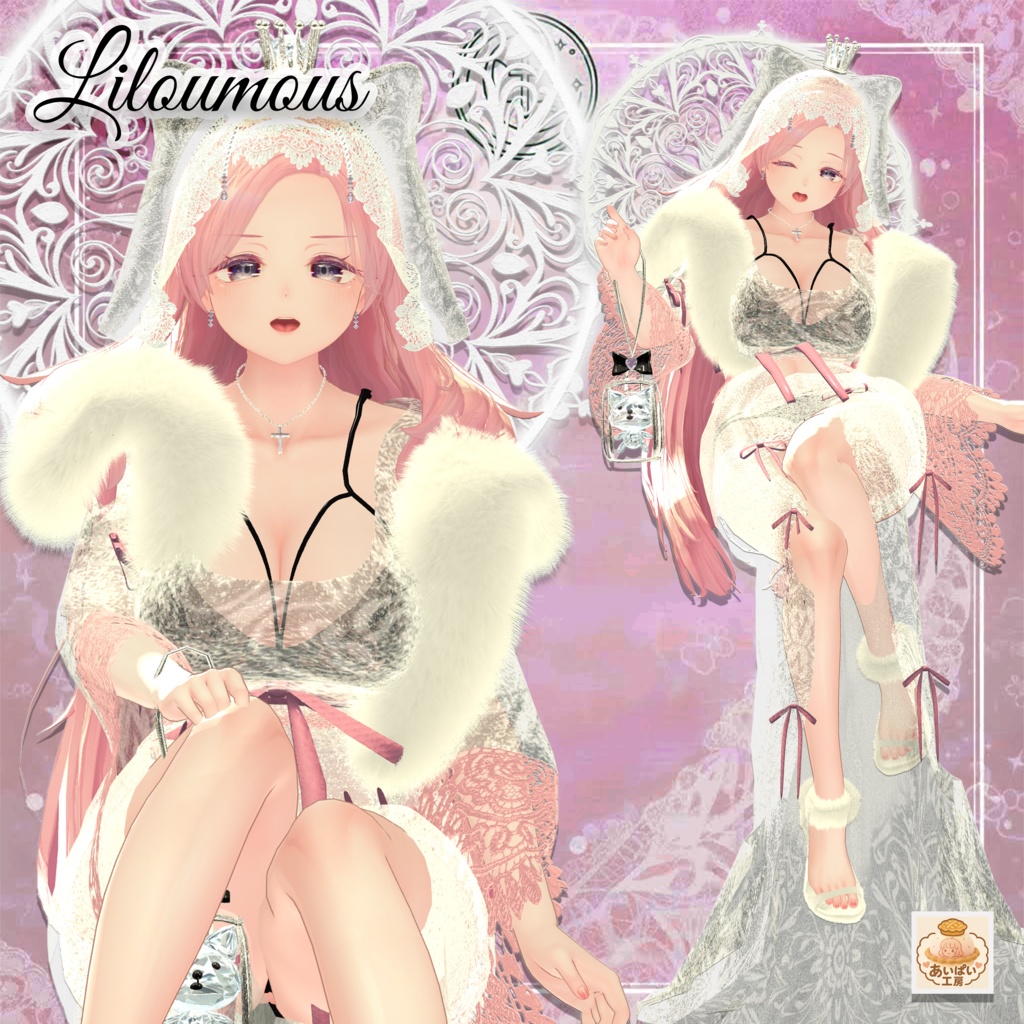 NekoNekoMarriage🐈ねこねこマリアージュ🐈ナイトドレス【8アバター対応】