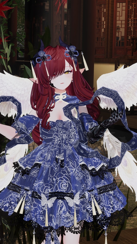 🦋華ロリ🦋チャイナロリータドレス-胡蝶の夢-/しなの/ラムネ/ミルティナ/マヌカ/ルミナ/ルルネ/エク/プラム/マリシア/森羅