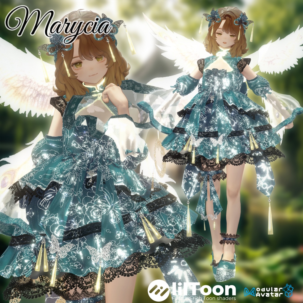 🦋華ロリ🦋チャイナロリータドレス-胡蝶の夢-/しなの/ラムネ/ミルティナ/マヌカ/ルミナ/ルルネ/エク/プラム/マリシア/森羅