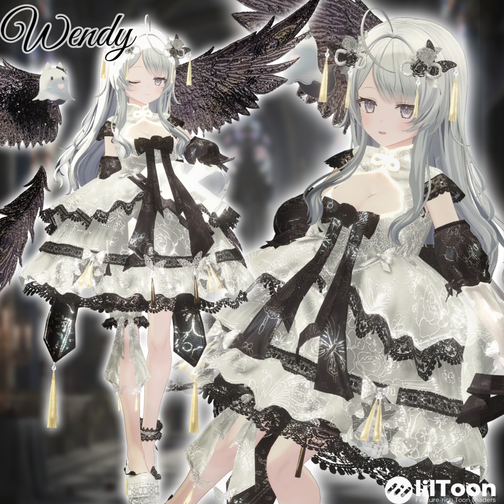 【22アバター対応】🦋華ロリ🦋チャイナロリータドレス-胡蝶の夢-/しなの/クマリ/ラムネ/ミルティナ/マヌカ/ルミナ/ルルネ/エク/プラム/マリシア/森羅/まおん/キプフェル/セレスティア/+Head(プラスヘッド)/泣夜/ウェンディ/エルシオン、ネメシス