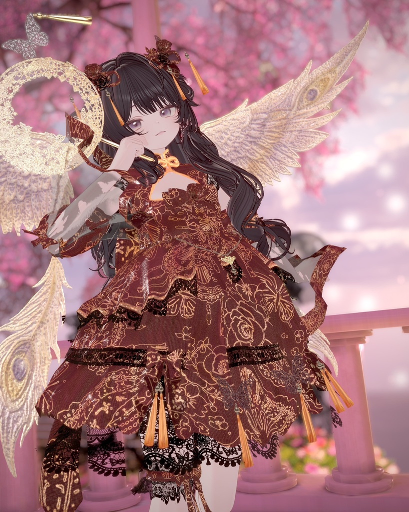 🦋華ロリ🦋チャイナロリータドレス-胡蝶の夢-/しなの/ラムネ/ミルティナ/マヌカ/ルミナ/ルルネ/エク/プラム/マリシア/森羅