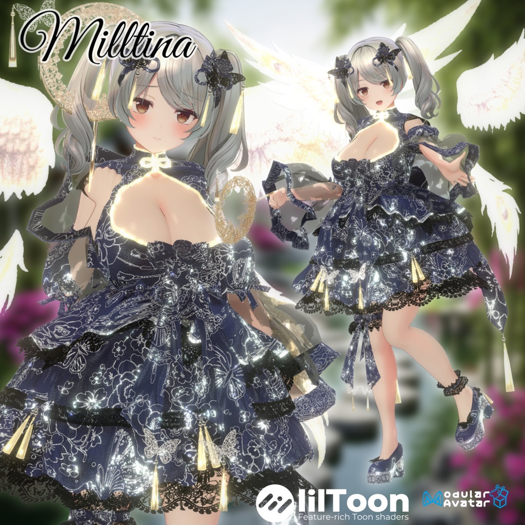 🦋華ロリ🦋チャイナロリータドレス-胡蝶の夢-/しなの/ラムネ/ミルティナ/マヌカ/ルミナ/ルルネ/エク/プラム/マリシア/森羅