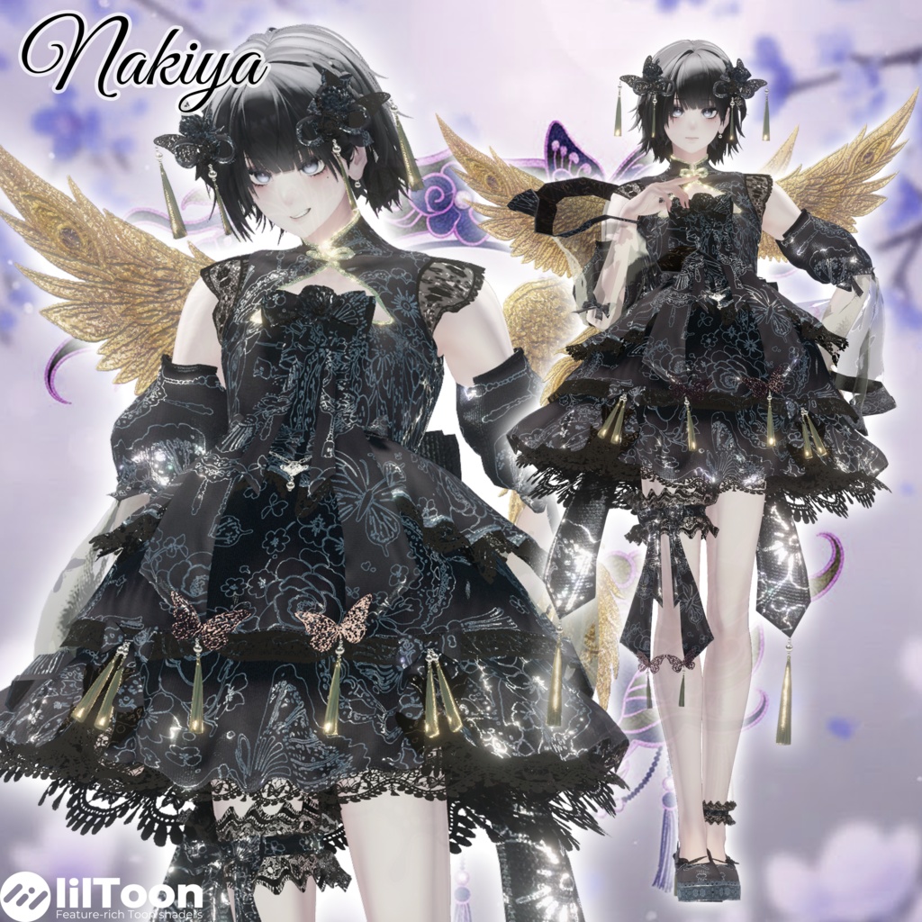 【発売記念セール】🦋華ロリ🦋チャイナロリータドレス-胡蝶の夢-/しなの/クマリ/ラムネ/ミルティナ/マヌカ/ルミナ/ルルネ/エク/プラム/マリシア/森羅/まおん/キプフェル/セレスティア/+Head(プラスヘッド)/泣夜