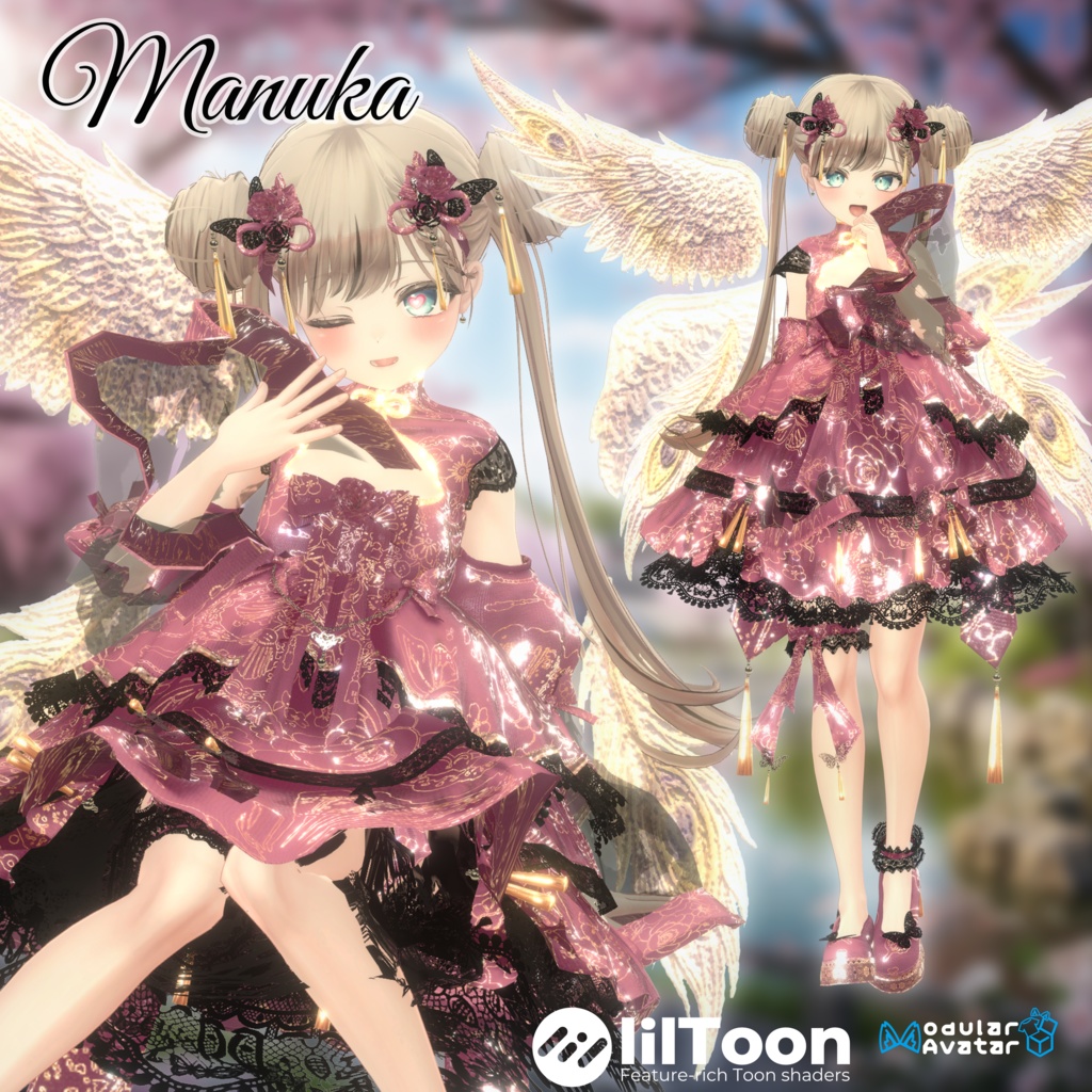 🦋華ロリ🦋チャイナロリータドレス-胡蝶の夢-/しなの/ラムネ/ミルティナ/マヌカ/ルミナ/ルルネ/エク/プラム/マリシア/森羅