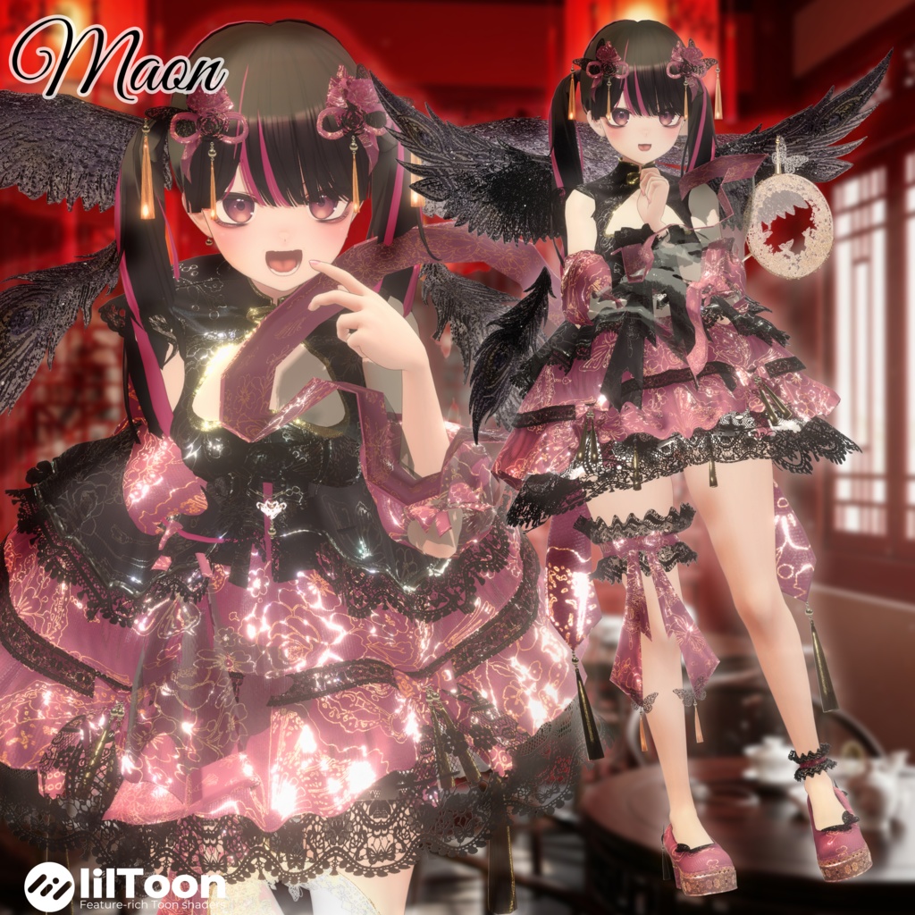 【発売記念セール】🦋華ロリ🦋チャイナロリータドレス-胡蝶の夢-/しなの/クマリ/ラムネ/ミルティナ/マヌカ/ルミナ/ルルネ/エク/プラム/マリシア/森羅/まおん/キプフェル/+Head(プラスヘッド)