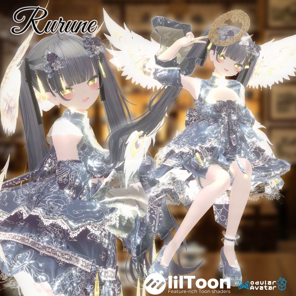 🦋華ロリ🦋チャイナロリータドレス-胡蝶の夢-/しなの/ラムネ/ミルティナ/マヌカ/ルミナ/ルルネ/エク/プラム/マリシア/森羅