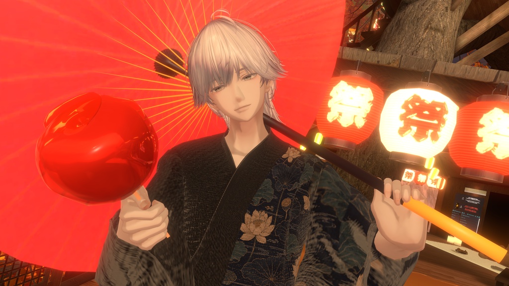 期間限定セール【2026年新作メンズ浴衣】👘夢小路👘(ゆめこみち)【5アバター対応】水瀬/斑霞/泣夜/狛乃/プラスヘッド