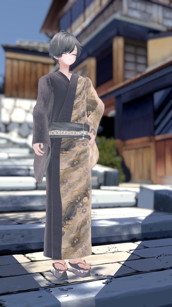 期間限定セール【2026年新作メンズ浴衣】👘夢小路👘(ゆめこみち)【5アバター対応】水瀬/斑霞/泣夜/狛乃/プラスヘッド