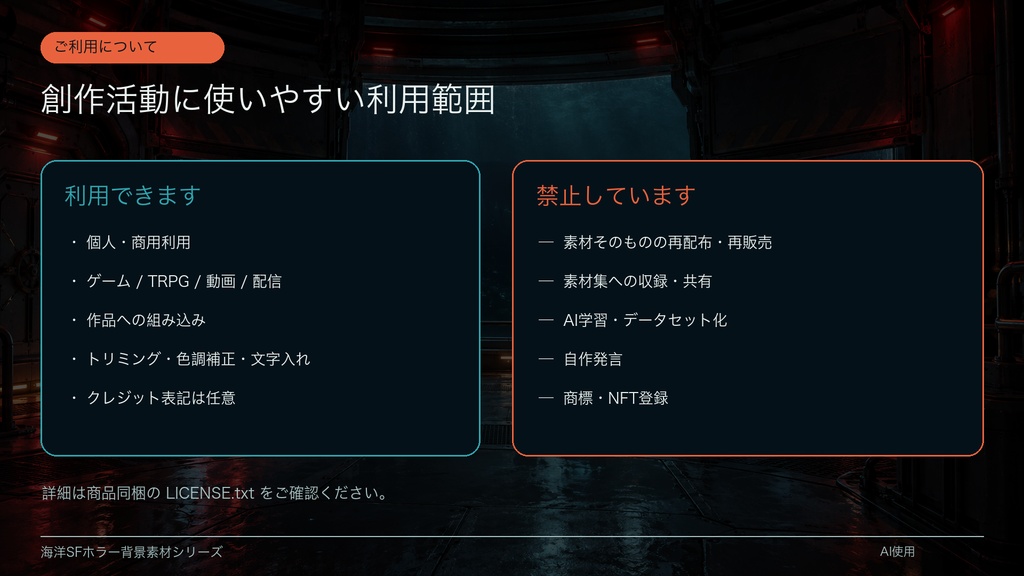 【背景素材6枚】深海観測基地 ― 浸水警報の6場面|SFホラー・TRPG・ゲーム・商用利用可