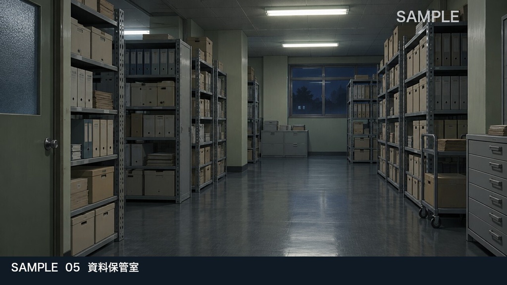 【背景素材6枚】夜の地方警察署 ― 捜査と帰署の6場面|TRPG・ゲーム・商用利用可