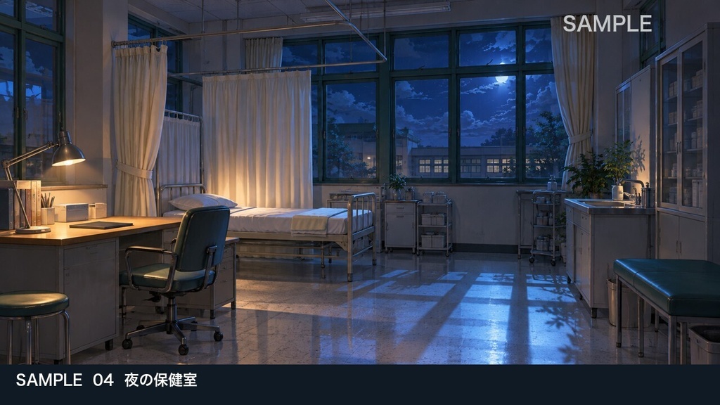 【背景素材6枚】放課後の校舎 ― 夕暮れから夜の探索へ|TRPG・ゲーム・商用利用可