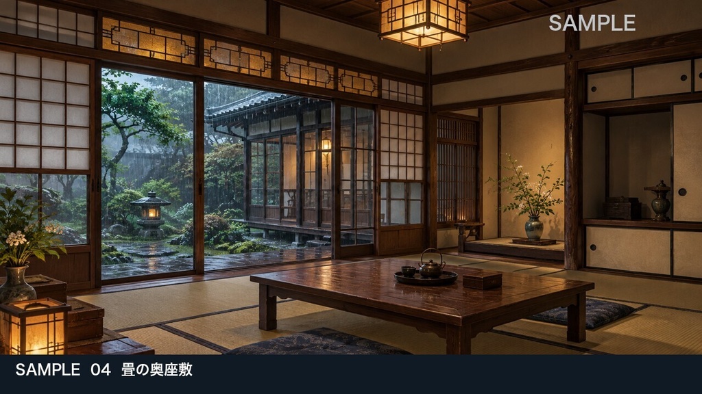 【背景素材6枚】雨に閉ざされた古い家 ― 訪問から書斎の調査まで|TRPG・ゲーム・商用利用可