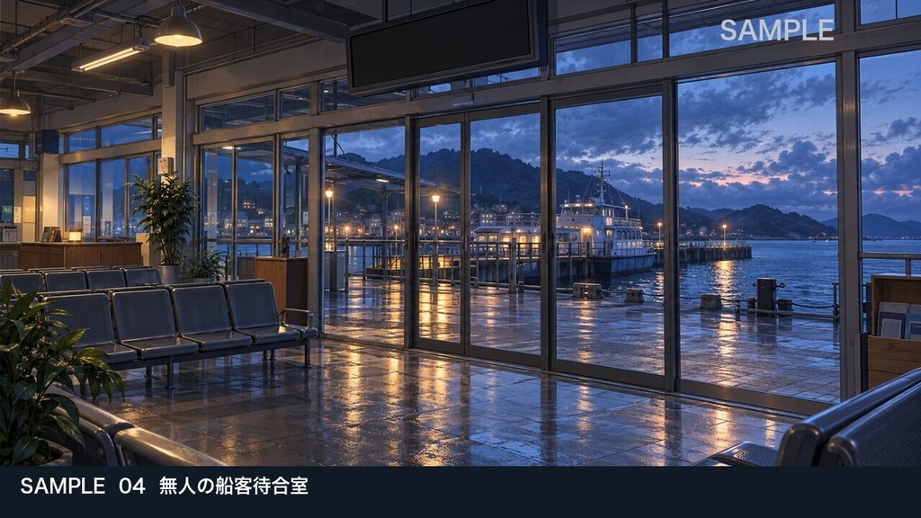 【背景素材6枚】夜明け前の港町 ― 灯台へ続く調査の道|TRPG・ゲーム・商用利用可