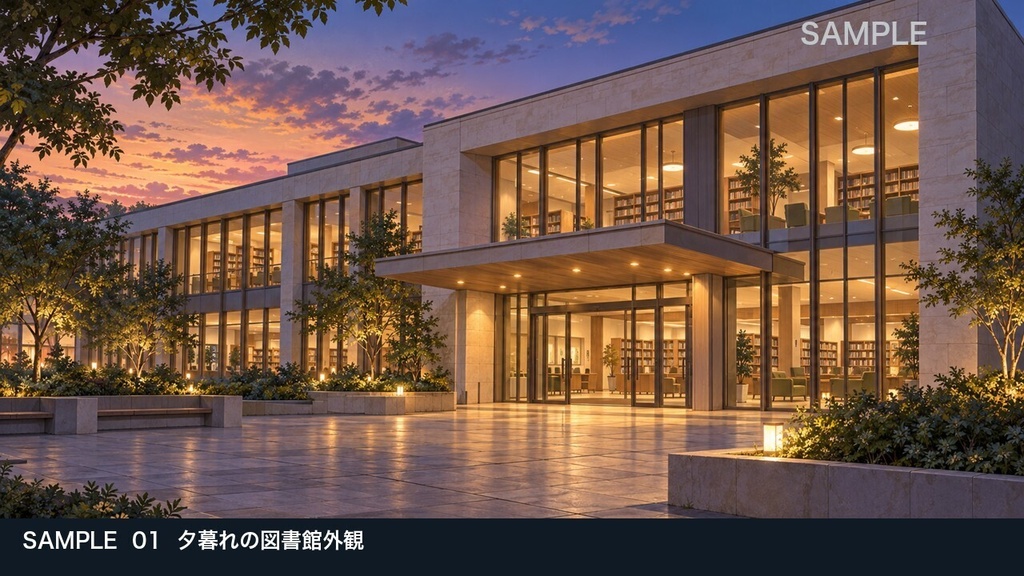 【背景素材6枚】閉館後の市立図書館 ― 資料調査と秘密の書庫|TRPG・ゲーム・商用利用可