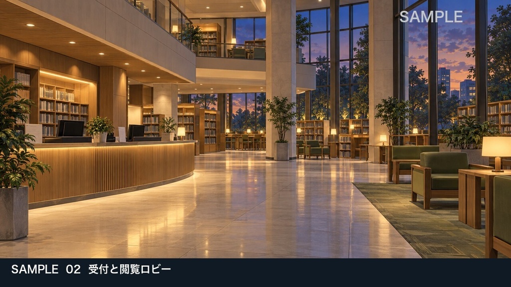 【背景素材6枚】閉館後の市立図書館 ― 資料調査と秘密の書庫|TRPG・ゲーム・商用利用可