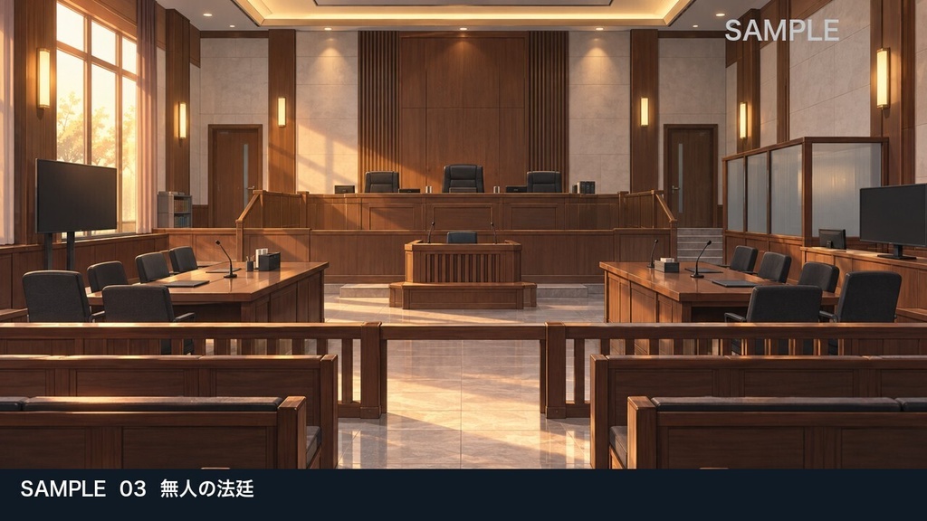 【背景素材6枚】静かな地方裁判所 ― 証言と待ち合わせの6場面|TRPG・ゲーム・商用利用可