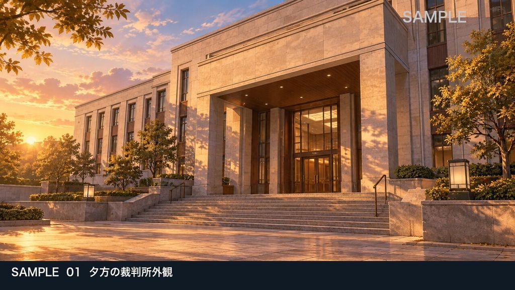 【背景素材6枚】静かな地方裁判所 ― 証言と待ち合わせの6場面|TRPG・ゲーム・商用利用可