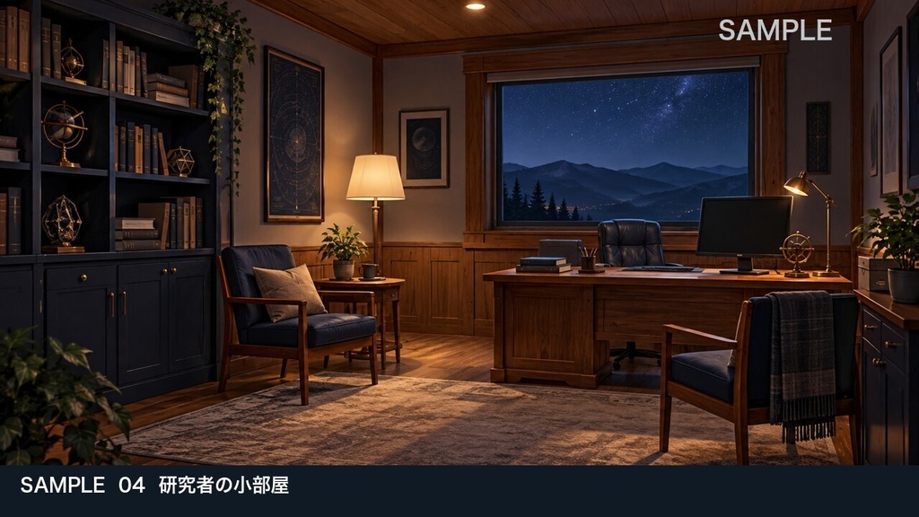 【背景素材6枚】星待ちの山岳天文台 ― 観測室から夜明けのテラス|TRPG・ゲーム・商用利用可