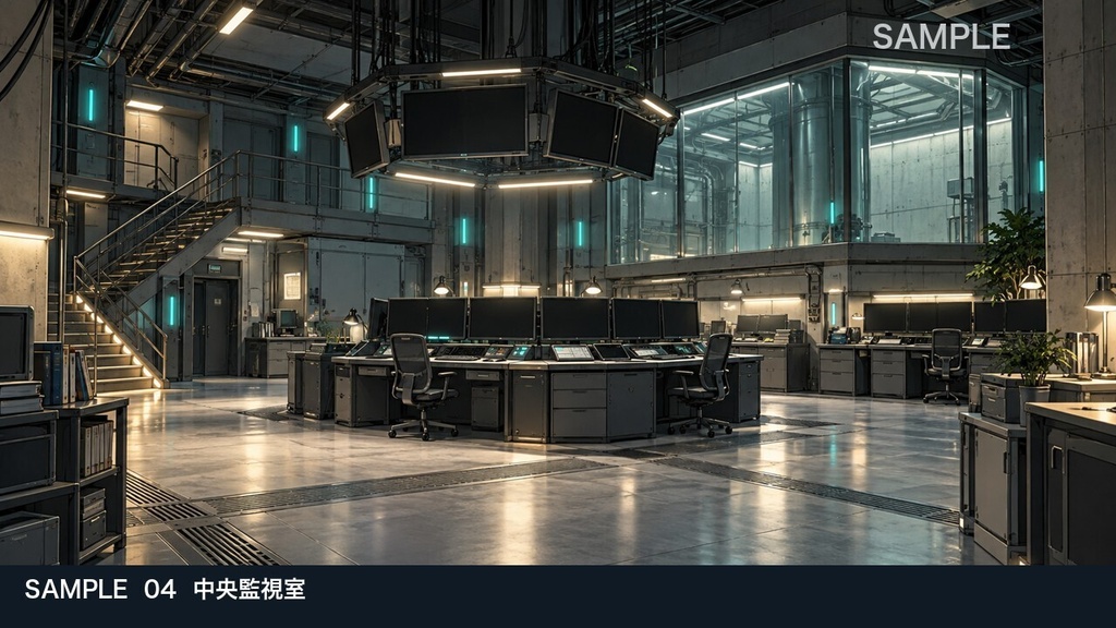 【背景素材6枚】地下研究区画 ― 実験室と封鎖扉の先|TRPG・ゲーム・商用利用可