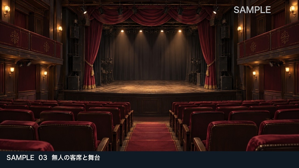 【背景素材6枚】閉演後の小劇場 ― 舞台裏へ続く六つの扉|TRPG・ゲーム・商用利用可