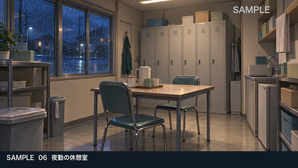 【背景素材6枚】雨夜のコンビニ ― 買い物と深夜の待ち合わせ|TRPG・ゲーム・商用利用可