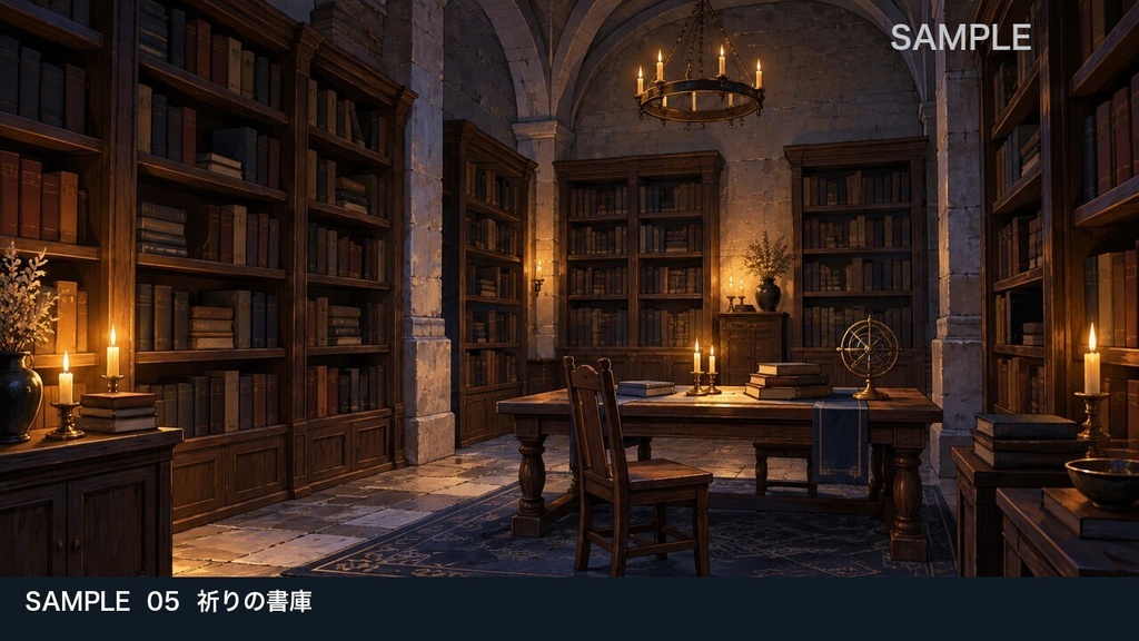 【背景素材6枚】山あいの石造教会 ― 聖堂と回廊の静かな探索|TRPG・ゲーム・商用利用可