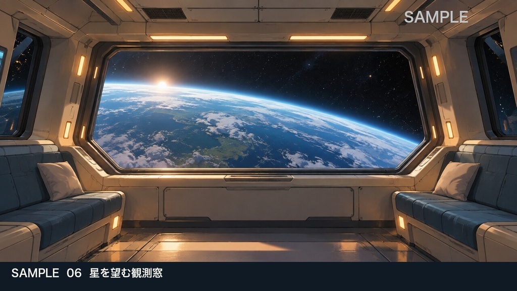 【背景素材6枚】静かな軌道貨物船 ― 操縦席から貨物区画へ|TRPG・ゲーム・商用利用可