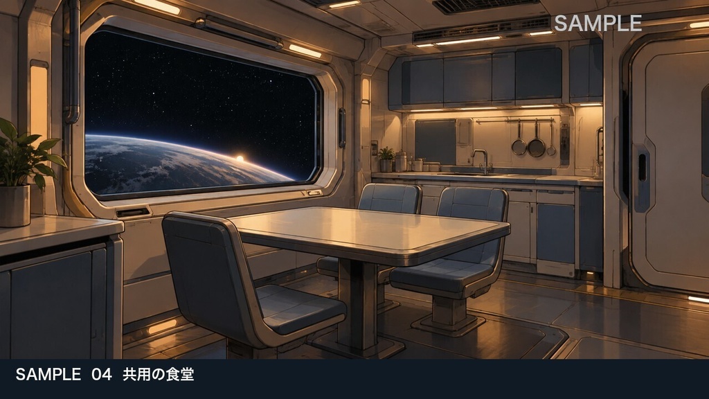 【背景素材6枚】静かな軌道貨物船 ― 操縦席から貨物区画へ|TRPG・ゲーム・商用利用可