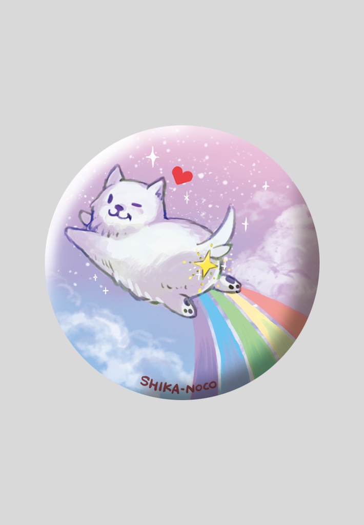 缶バッジ（ゆめかわうざイヌ）