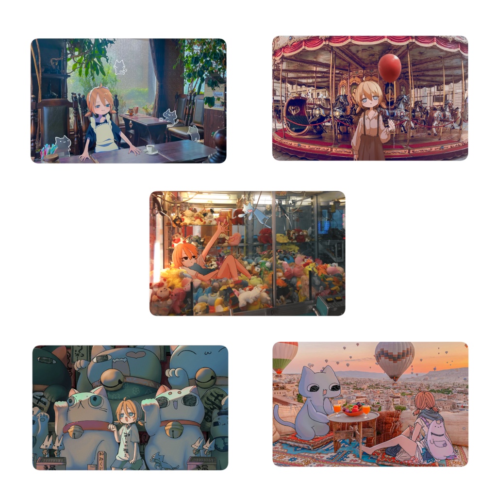 旅ステッカー5種セットVol.1