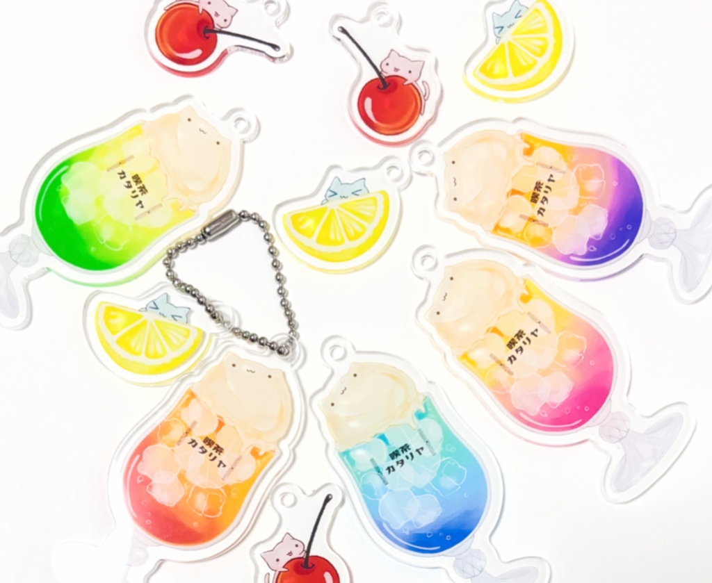 【限定】ﾈｺクリームソーダ アクキー