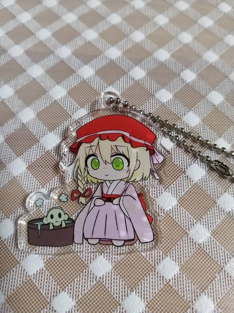 オリキャラアクリルキーホルダー(百合＆おもち)