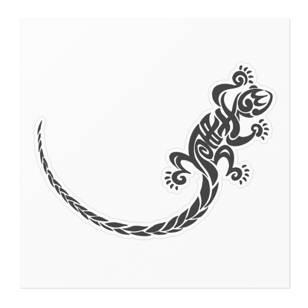 喪神の首裏タトゥーデザインシール