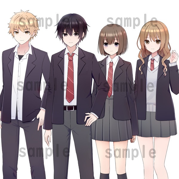 現代学園風キャラクター立ち絵素材