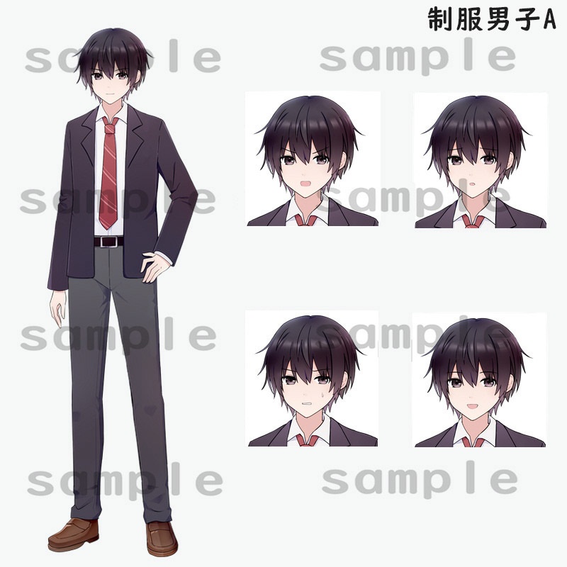 現代学園風キャラクター立ち絵素材