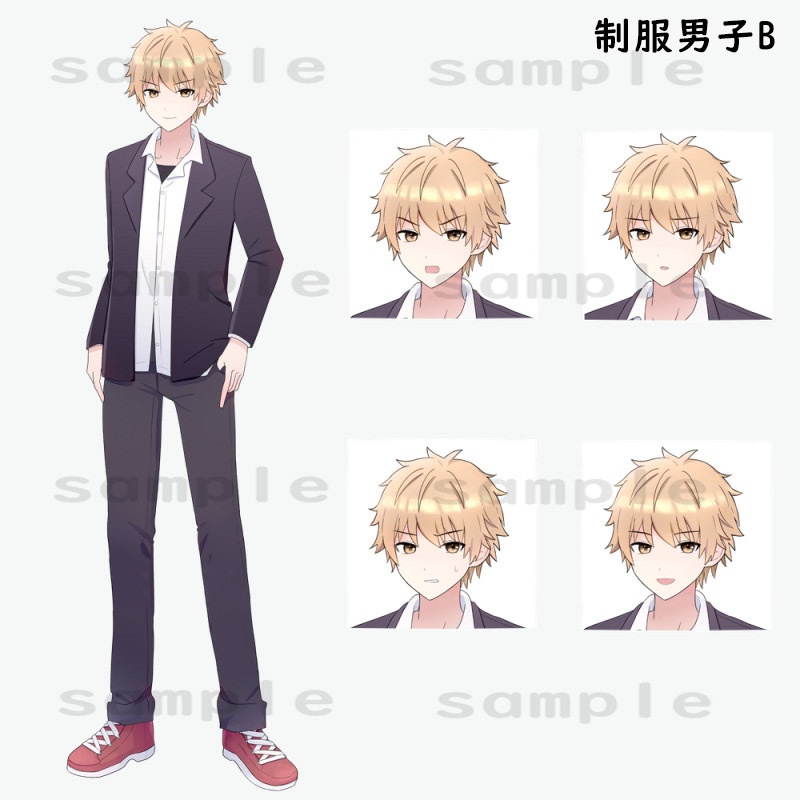 現代学園風キャラクター立ち絵素材