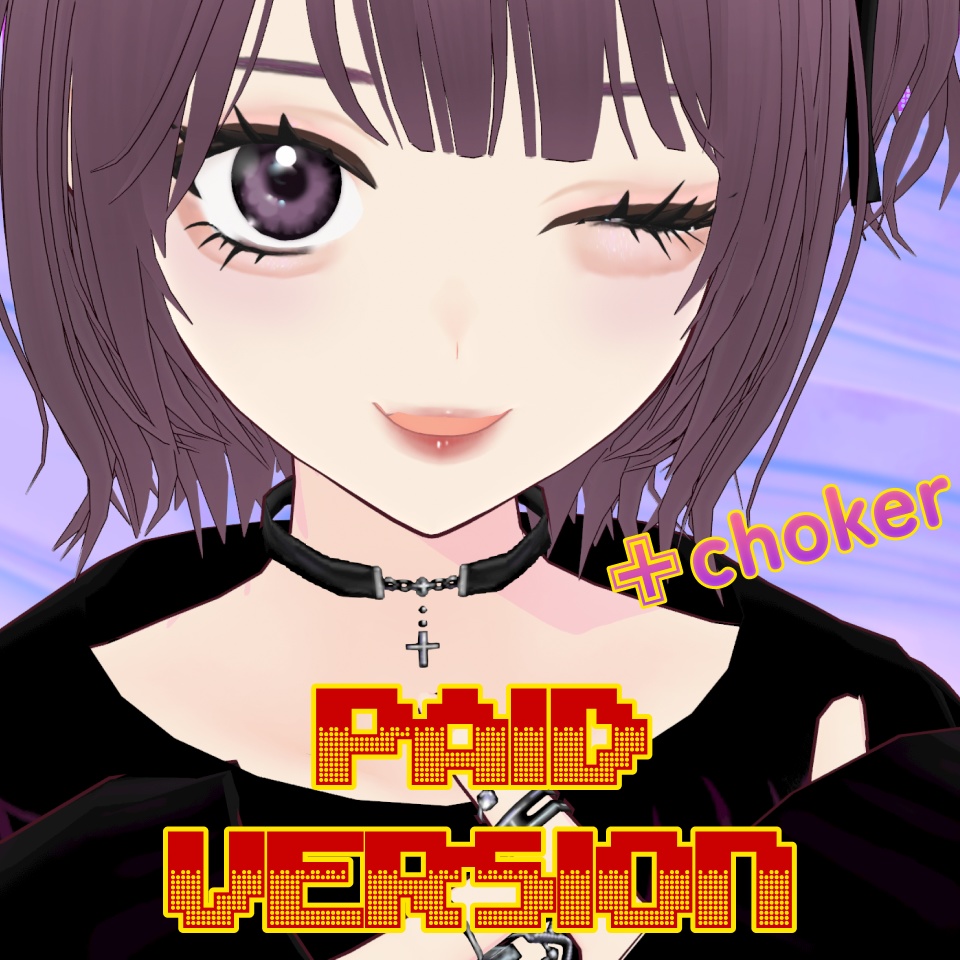 【FREE/無料】黒リボンサイドアップ Two Side up Ribbon【VRoid】#l0ve4u_v