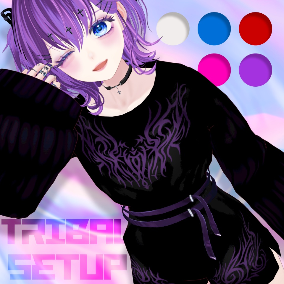 【vroidcustomitem】TribalSetUP #l0ve4u_v 【VRoid衣装】