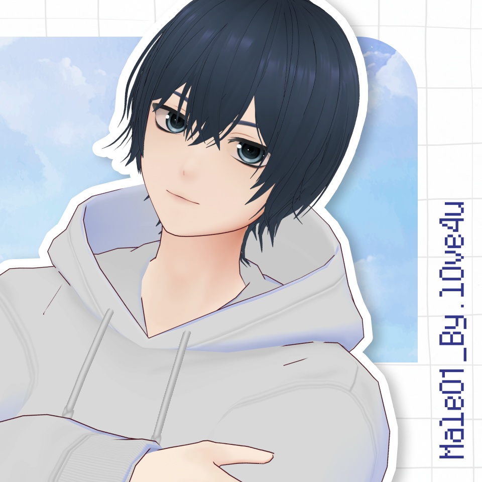 【無料】#VRoid モデル / Male01_By.l0ve4u 【VRoid / VRM model】 #l0ve4u_v