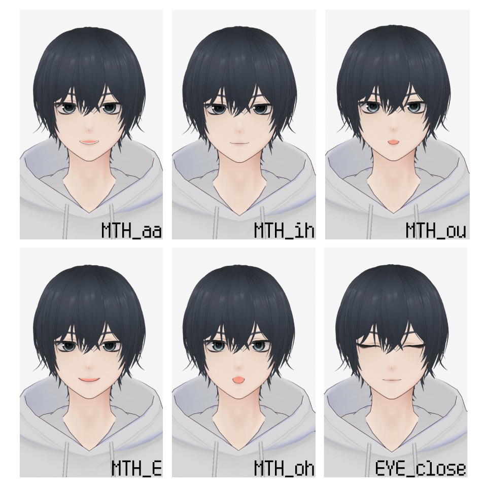【無料】#VRoid モデル / Male01_By.l0ve4u 【VRoid / VRM model】  #l0ve4u_v