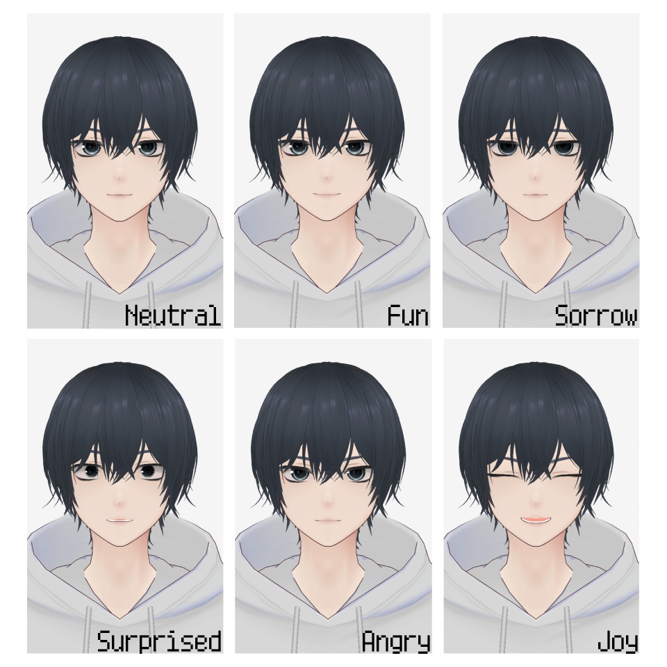 【無料】#VRoid モデル / Male01_By.l0ve4u 【VRoid / VRM model】  #l0ve4u_v