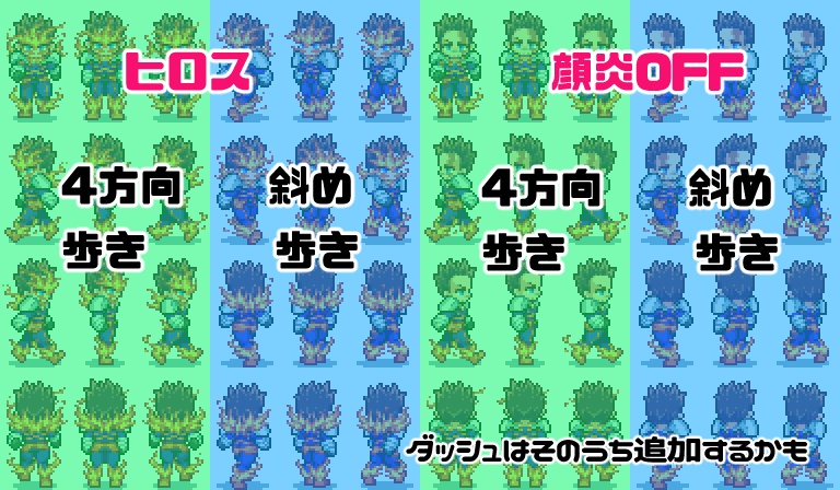 ドット絵歩行グラ/ホークス&エンデヴァー