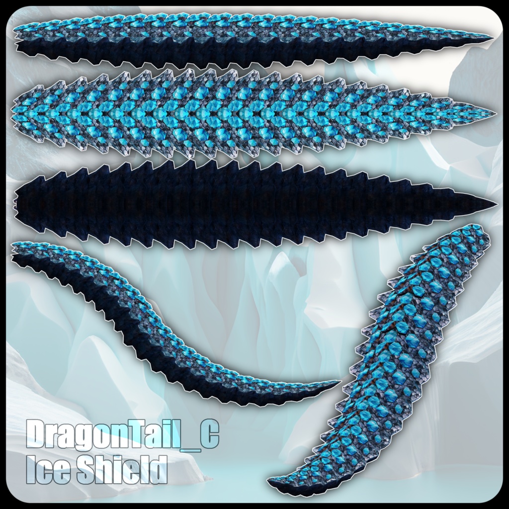 【DragonTail第1弾】DragonTail_ABC【3種類】3Dモデル衣装・装飾品